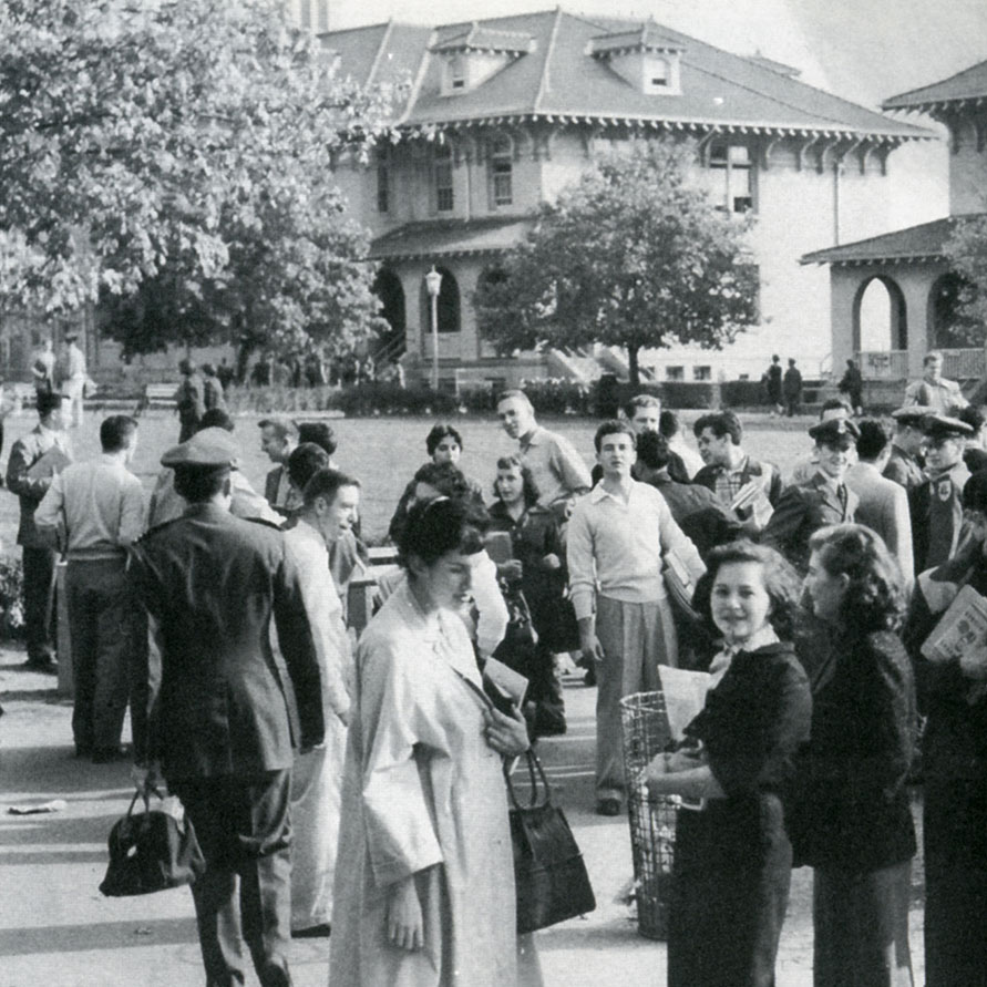 Queens College campus in the 1950s